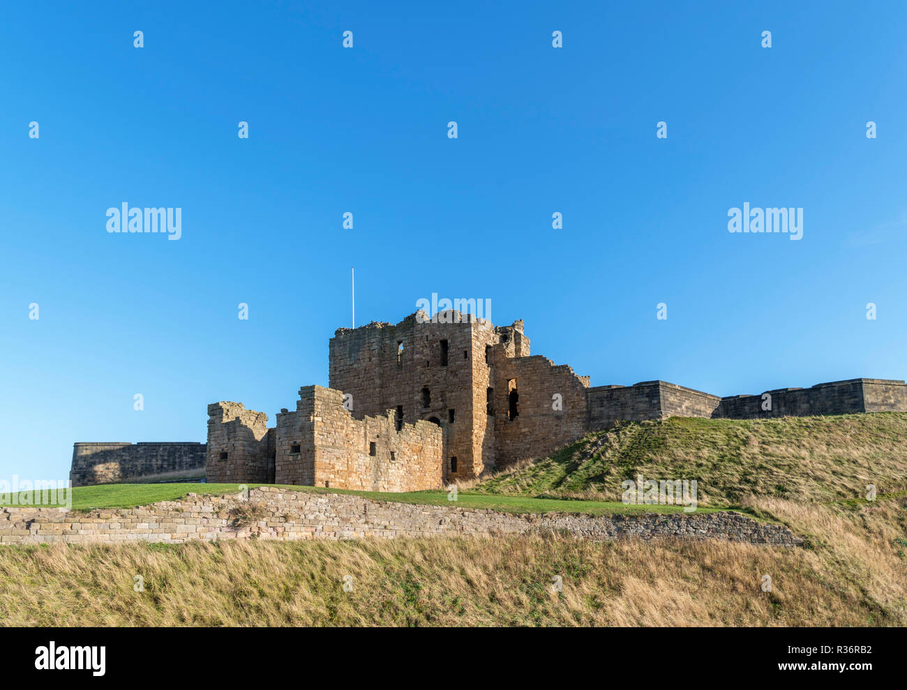 Tynemouth Castle, Tynemouth Castle et Prieuré, Tynemouth, Tyne et Wear, Angleterre, Royaume-Uni Banque D'Images
