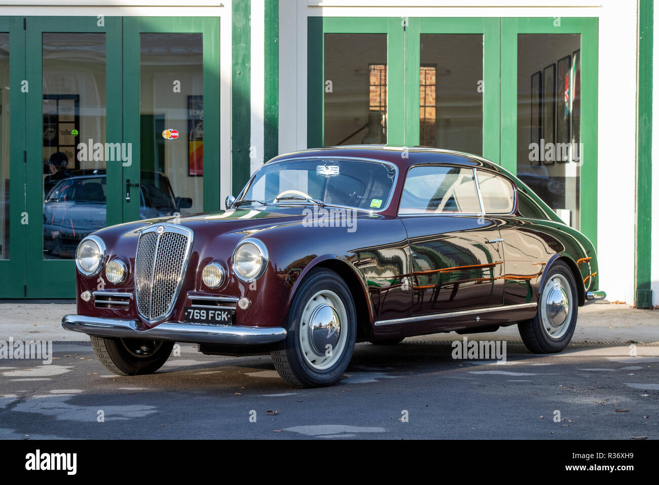 1953 Lancia Aurelia à Bicester heritage centre automne dimanche scramble event. , Bicester Oxfordshire, UK. Classic vintage voiture italienne Banque D'Images