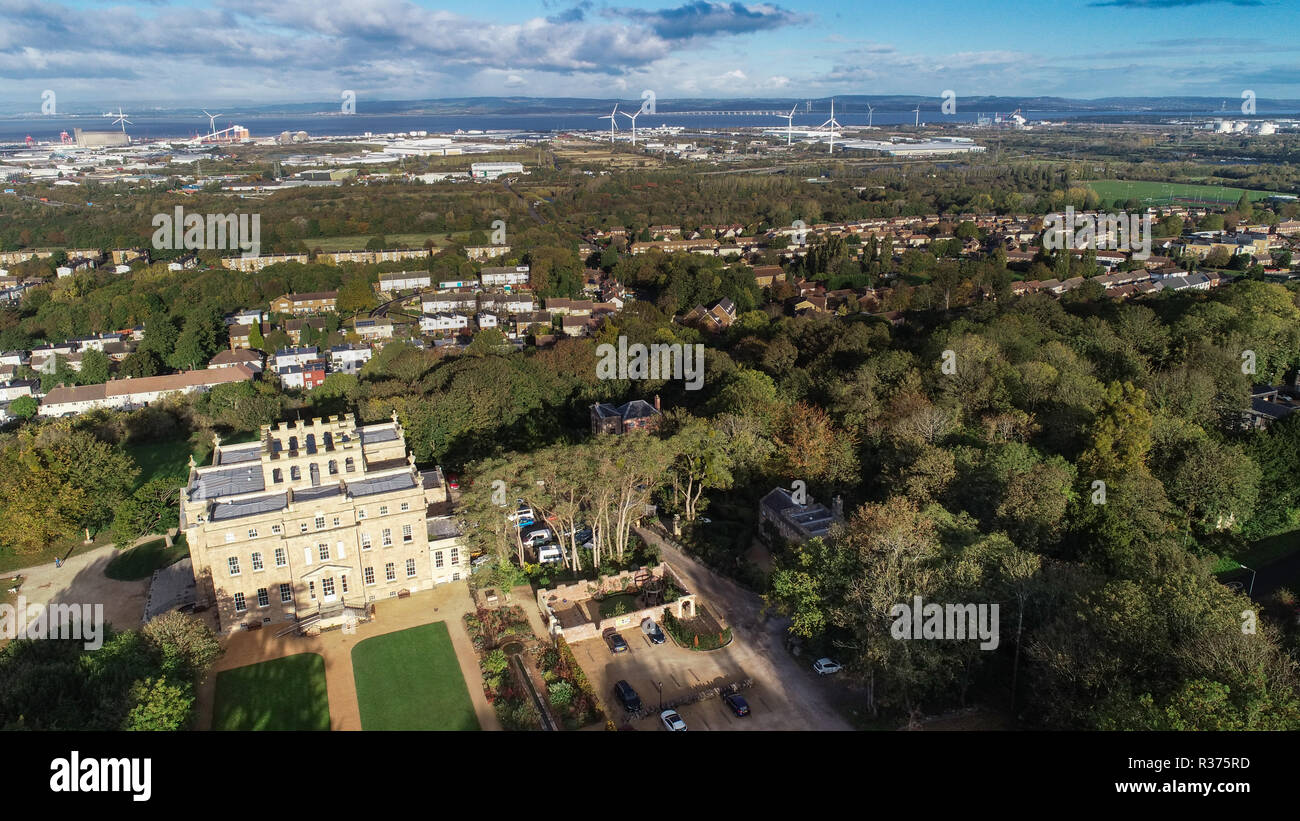 Drone abattu de Kingsweston House, Bristol, Royaume-Uni Banque D'Images
