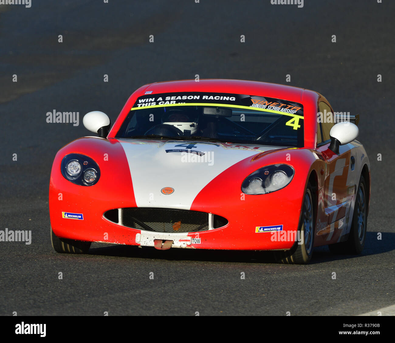 Roman Bilinski, Ginetta G40 Ginetta Junior, Championnat d'hiver Junior, BARC, dans la nuit réunion de courses, Brands Hatch, novembre 2018, circuit Banque D'Images