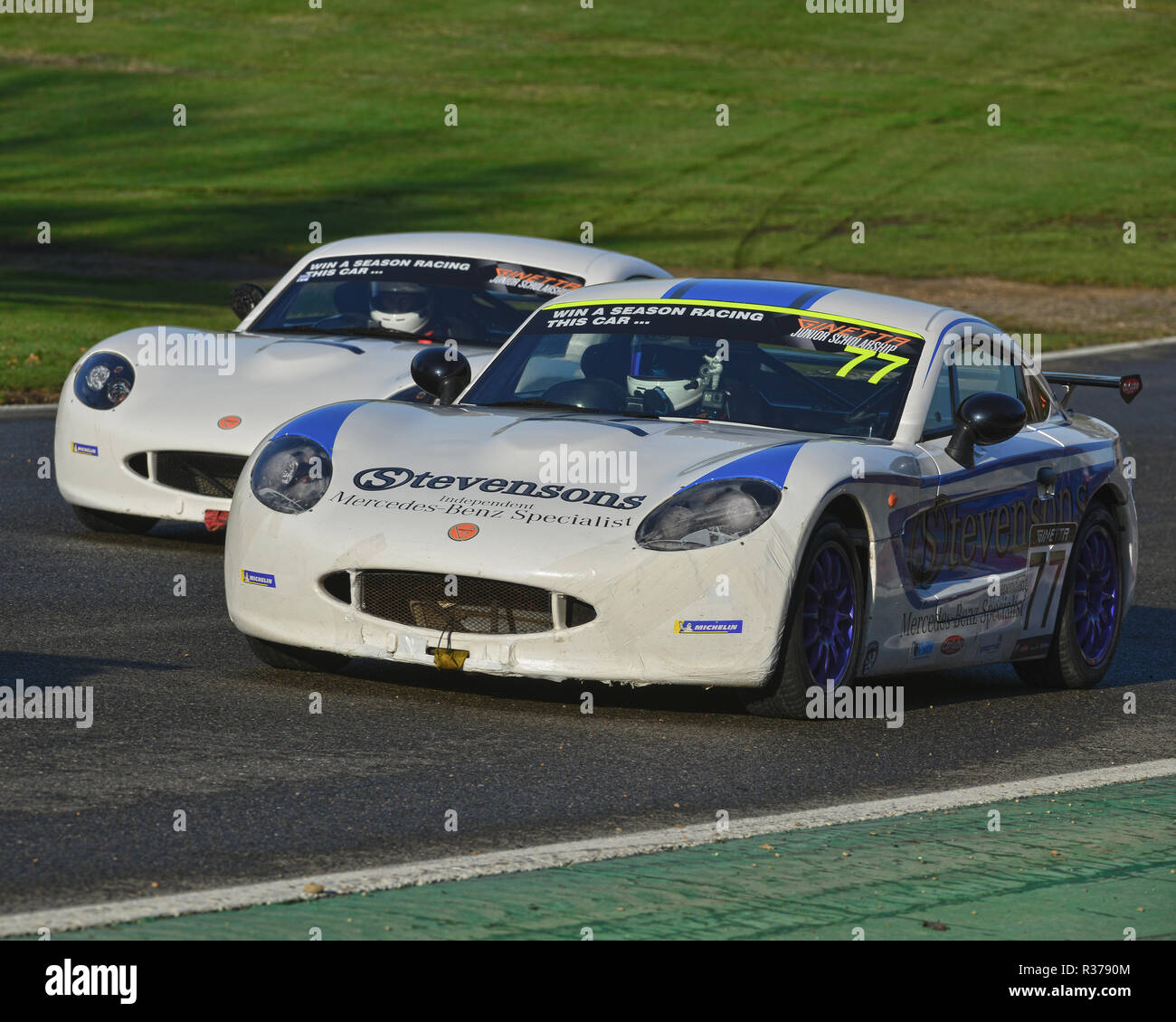 Connor Garlick, Ginetta G40 Ginetta Junior, Championnat d'hiver Junior, BARC, dans la nuit réunion de courses, Brands Hatch, novembre 2018, circuit Banque D'Images