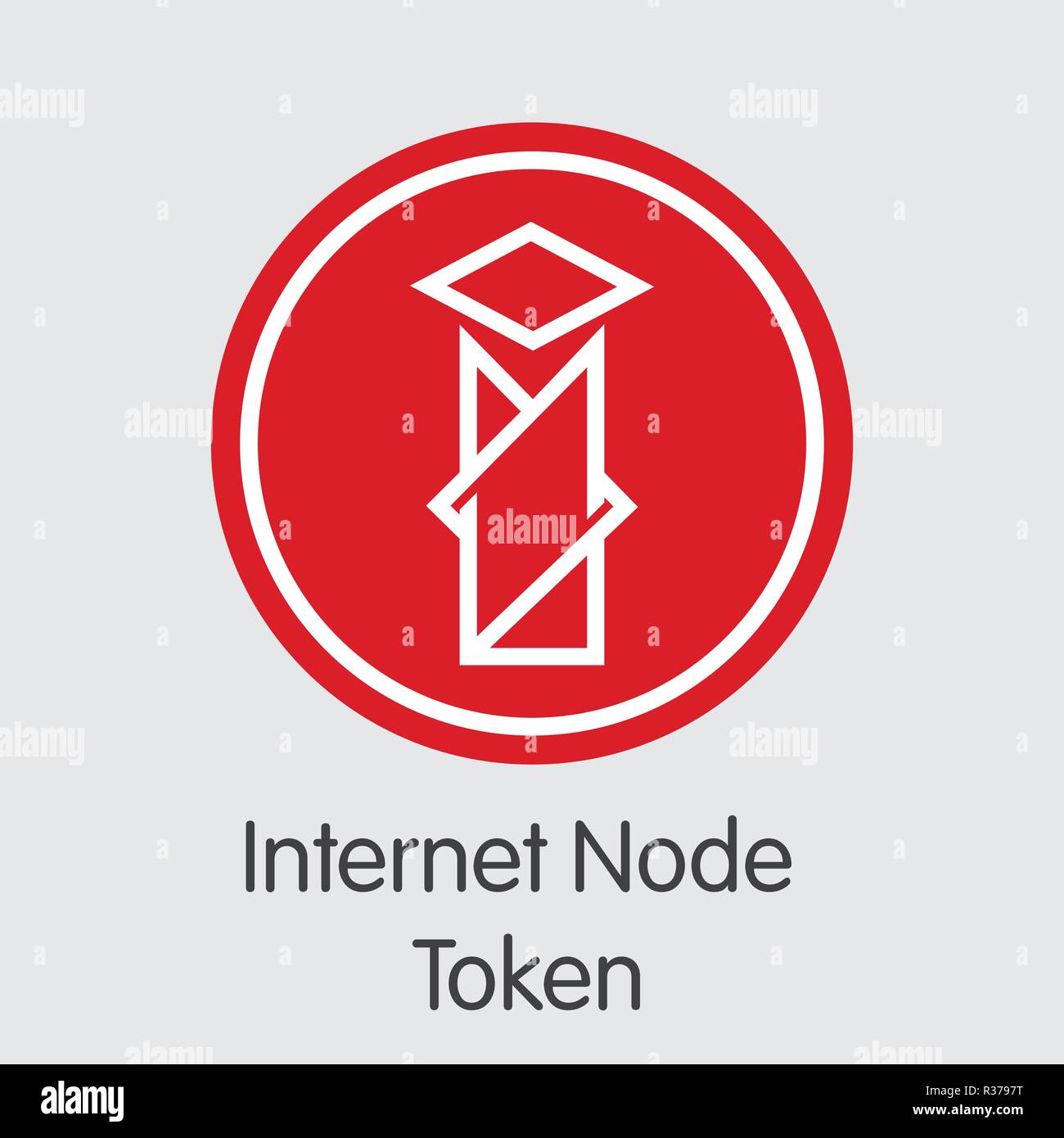 Noeud Internet - Jeton Pièce Icône vecteur numérique Illustration de Vecteur