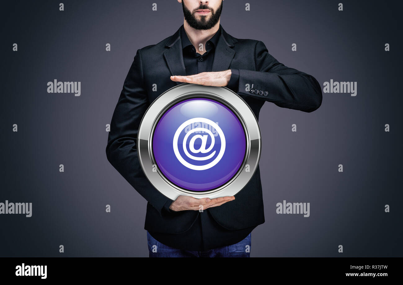 Portrait d'un cercle avec le symbole arobase Banque D'Images