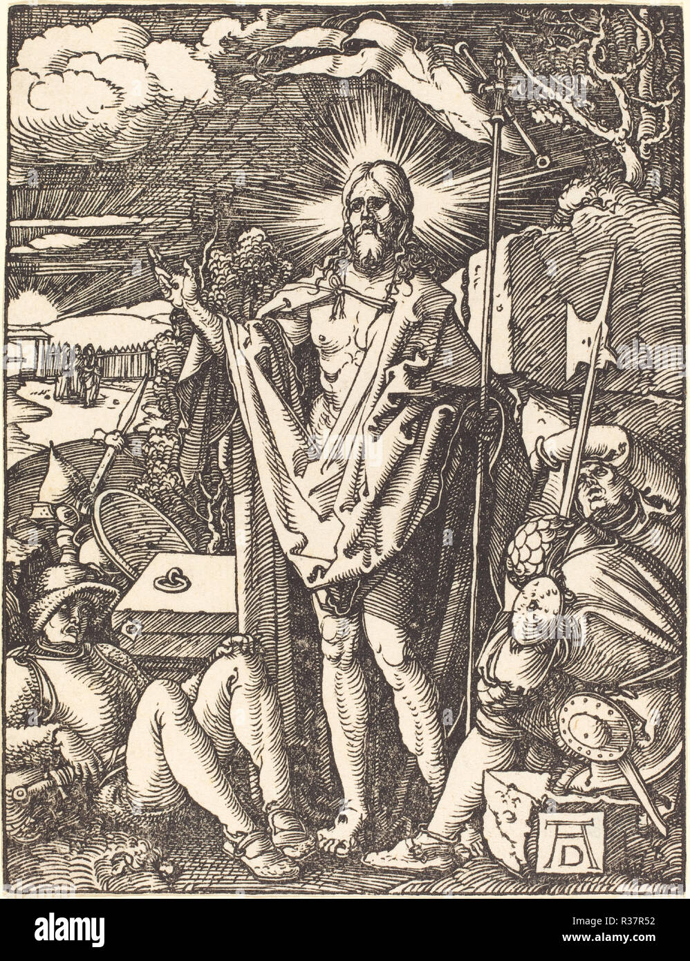 La Résurrection. En date du : probablement c. 1509/1510. Technique : gravure sur bois. Musée : National Gallery of Art, Washington DC. Auteur : Dürer, Albrecht. ALBRECHT DUERER. Banque D'Images