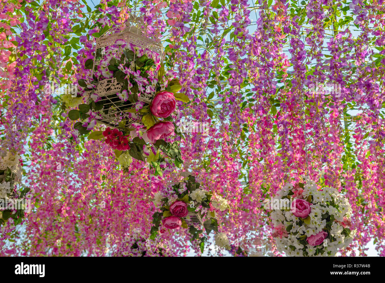 Belle décoration fleurs Banque D'Images