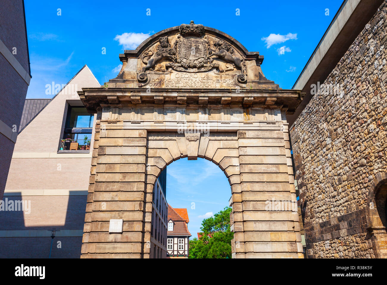 Porte de l'écurie ou Tor des Marstalls ville de Hanovre en Allemagne Banque D'Images