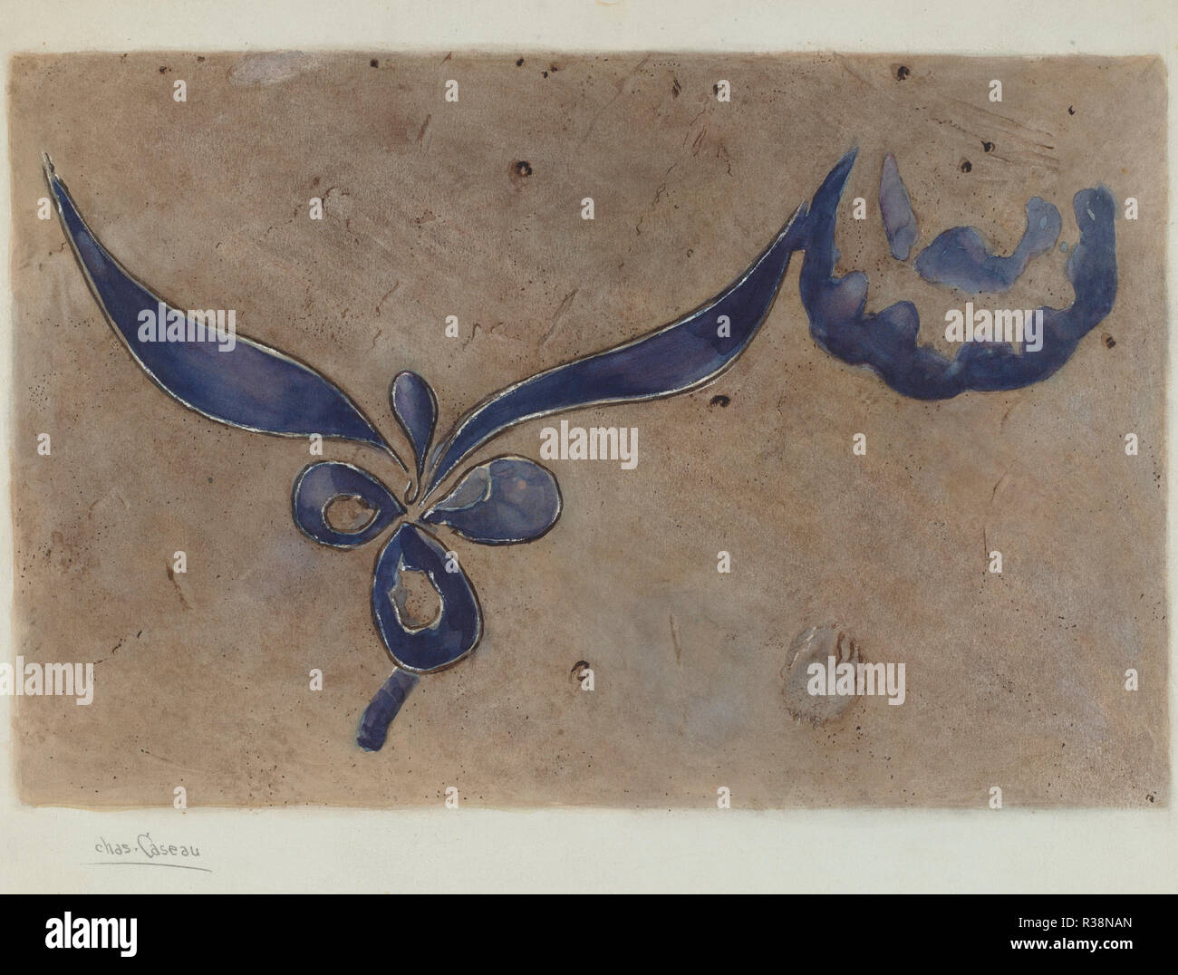 Verseuse. En date du : ch. 1937. Dimensions : hors tout : 22,6 x 28,8 cm (8 7/8 x 11 5/16 in.) Objet : SAI Original 14' de hauteur 5 1/4" dia(base). Médium : aquarelle et graphite sur carton. Musée : National Gallery of Art, Washington DC. Auteur : Charles Caseau. Banque D'Images