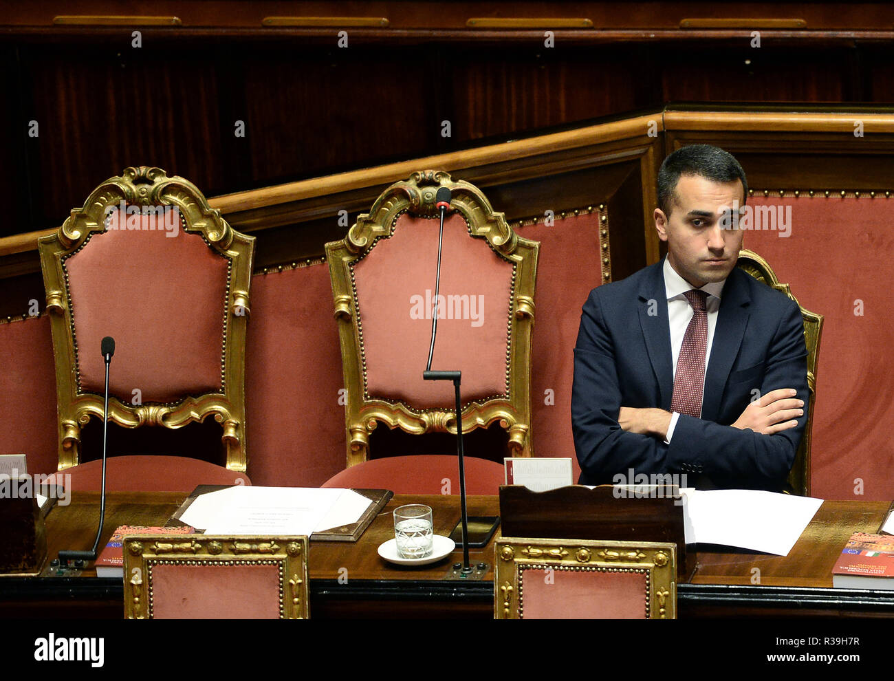 Foto Fabio Cimaglia / LaPresse 22-11-2018 Roma Politica Senato. L'Heure des questions Nella foto Luigi Di Maio Photo Fabio Cimaglia / LaPresse 22-11-2018 Roma (Italie) Politique du Sénat. Question de temps dans le pic Luigi Di Maio Banque D'Images