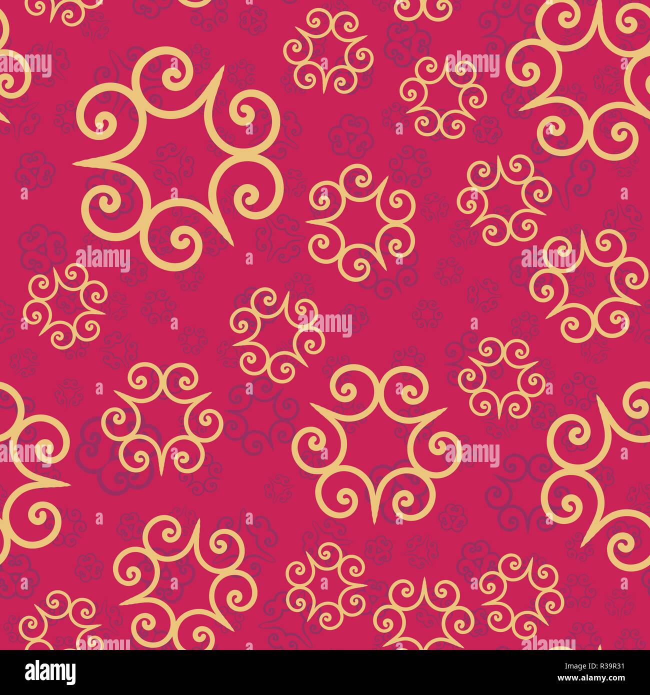 Avec motif transparent vecteur couleur jaune résumé l'ornement. Motif floral mandala pour l'impression sur tissu ou papier d'emballage. Doodle ornement fond sans fin. Illustration de Vecteur