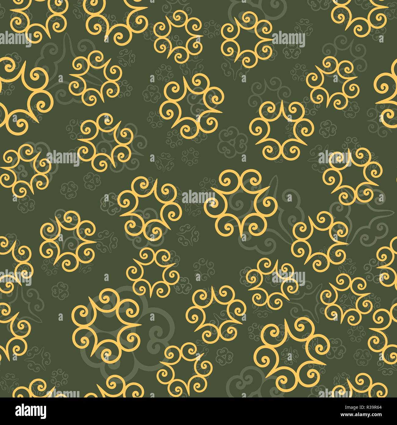 Motif ornemental homogène ou vecteur de fond floral décoratif avec des éléments géométriques de façon aléatoire réparties. Répéter les carreaux géométriques style mandala indien. Boho, perse ou arabe traditionnel motif. Illustration de Vecteur
