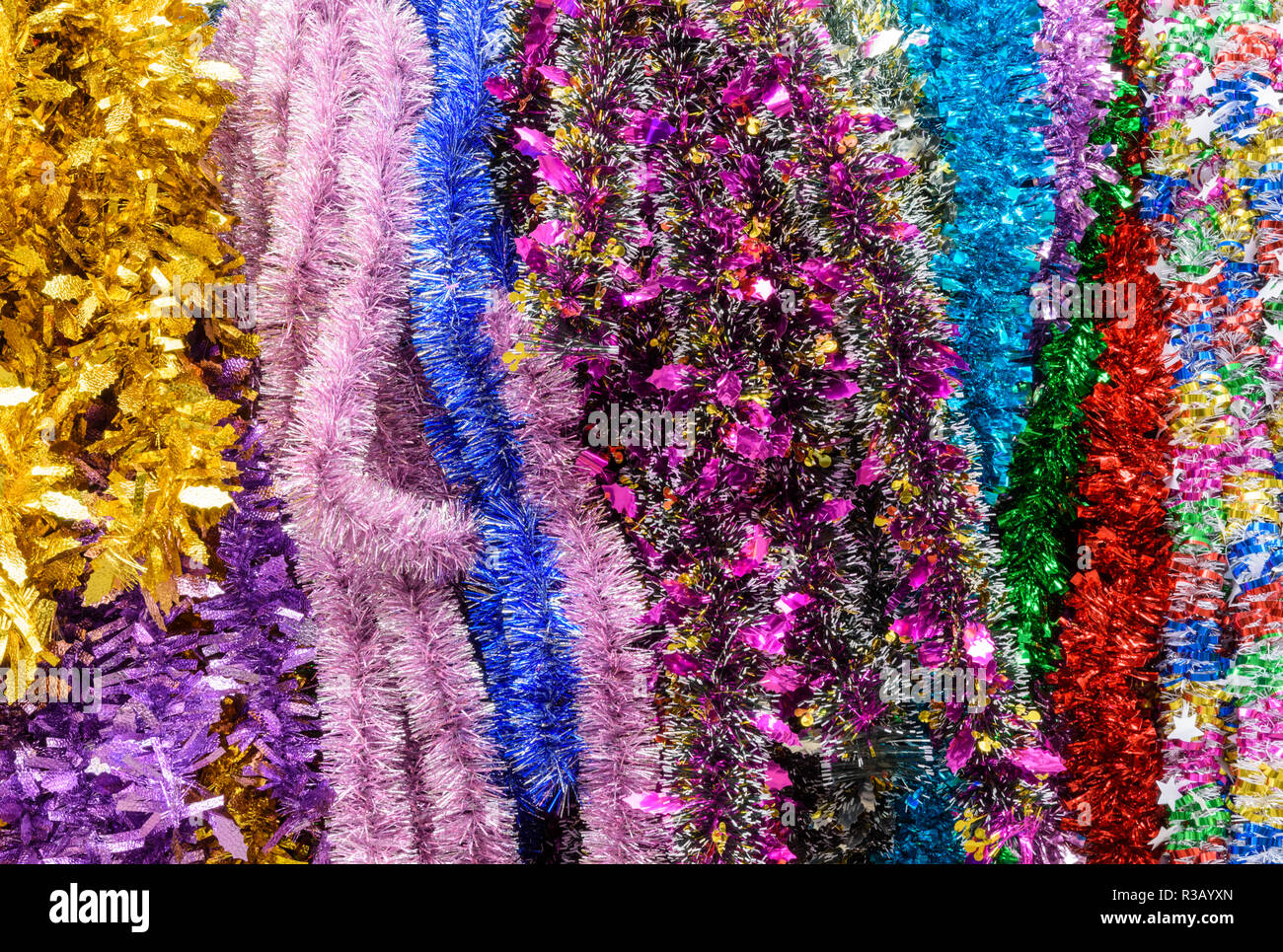 Détail de guirlandes de Noël Banque D'Images