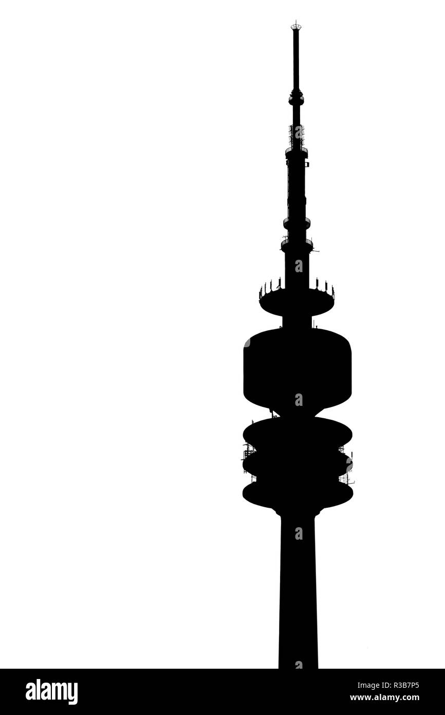 Olympiaturm munich,ossature Banque D'Images