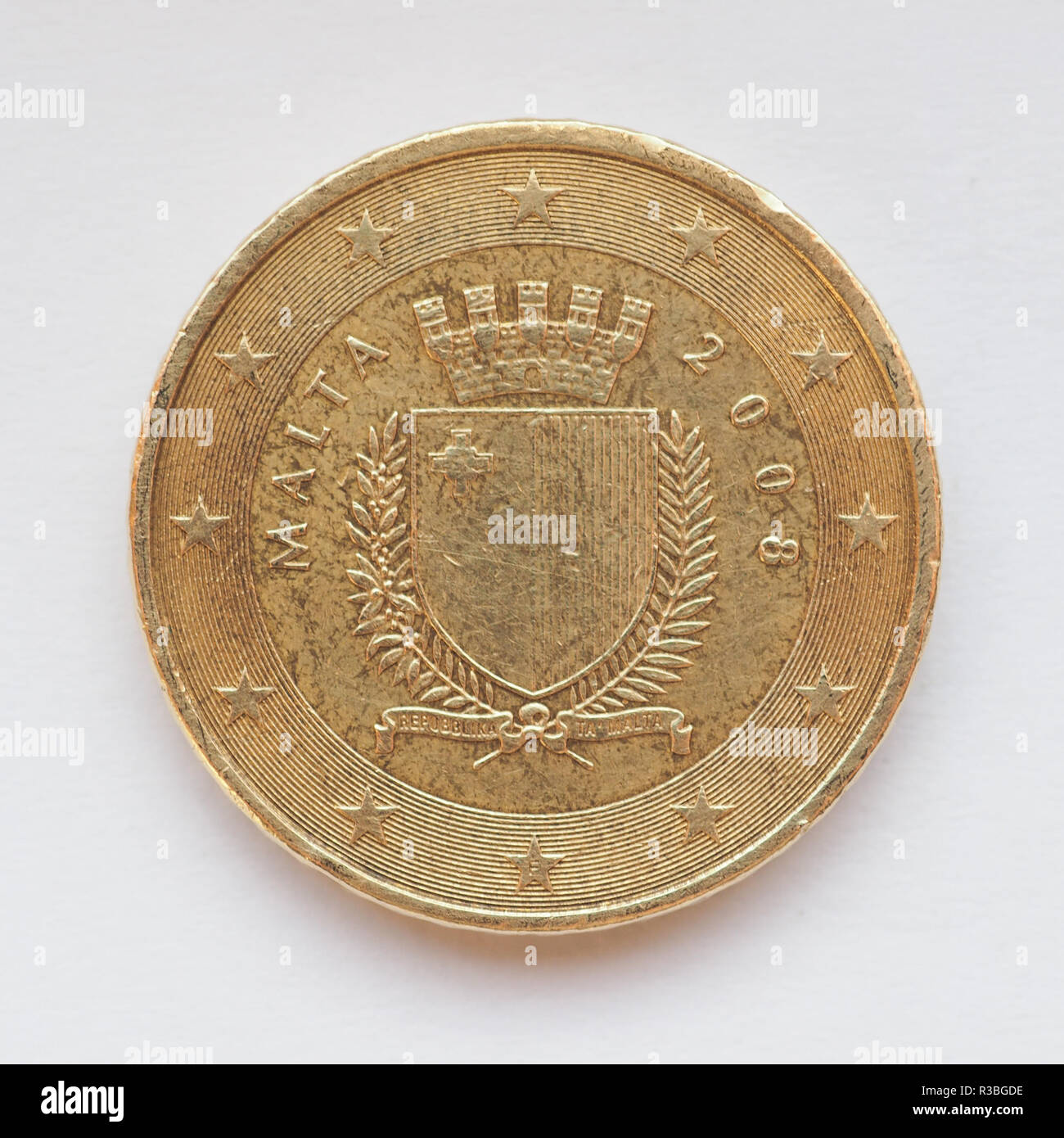 Les pièces en euros de Malte Banque D'Images