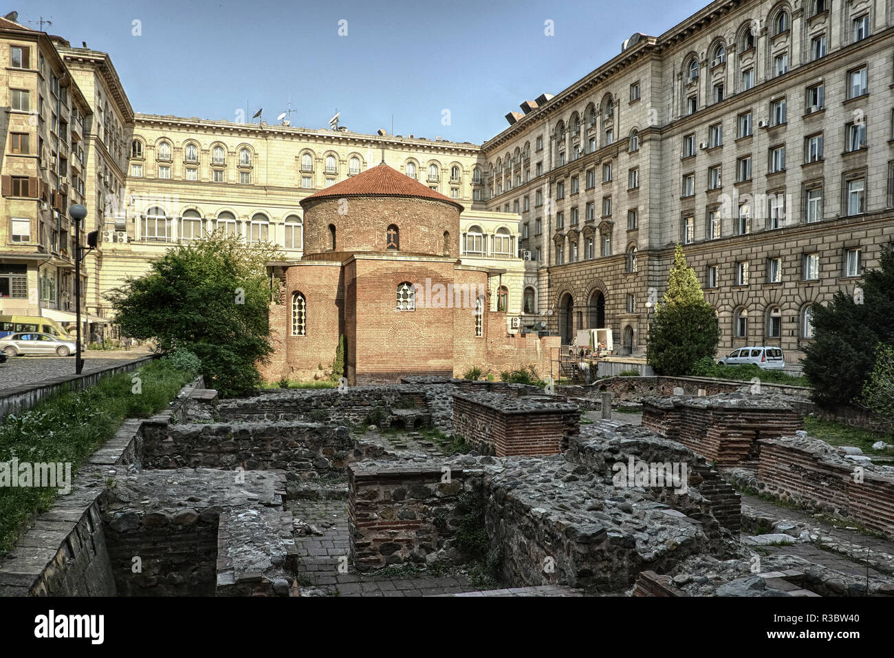 Le complexe archéologique antique avec l'église Saint George à Sofia, Bulgarie Banque D'Images