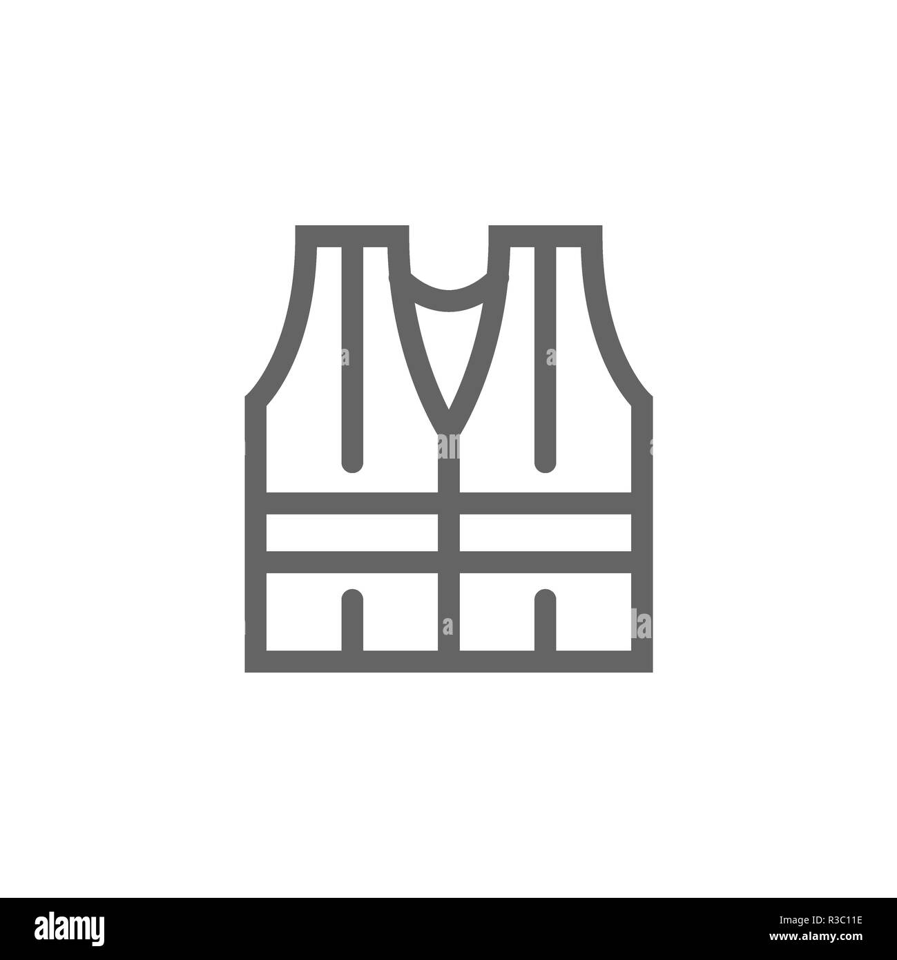 Gilet de sécurité simple icône. Signe et symbole illustration design. Isolé sur fond blanc Banque D'Images