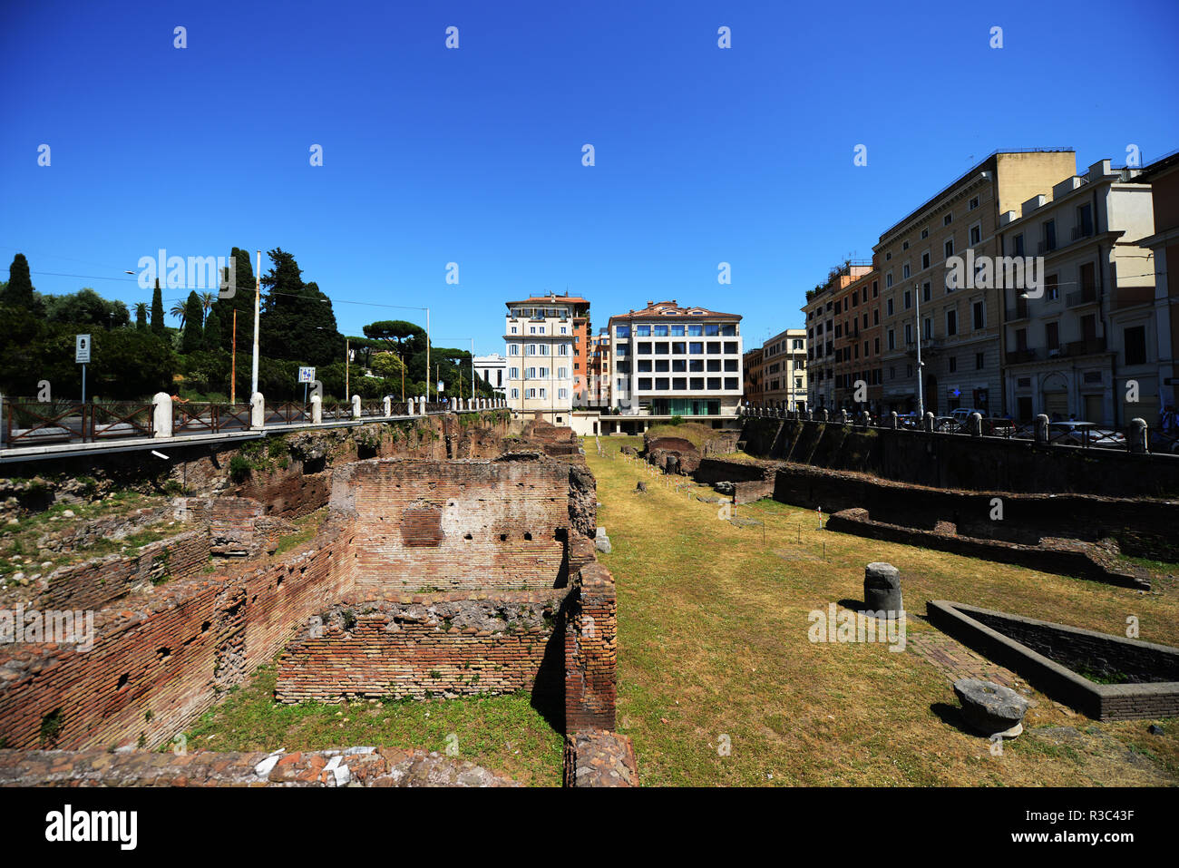 Ludus Magnus ruines à Rome. Banque D'Images