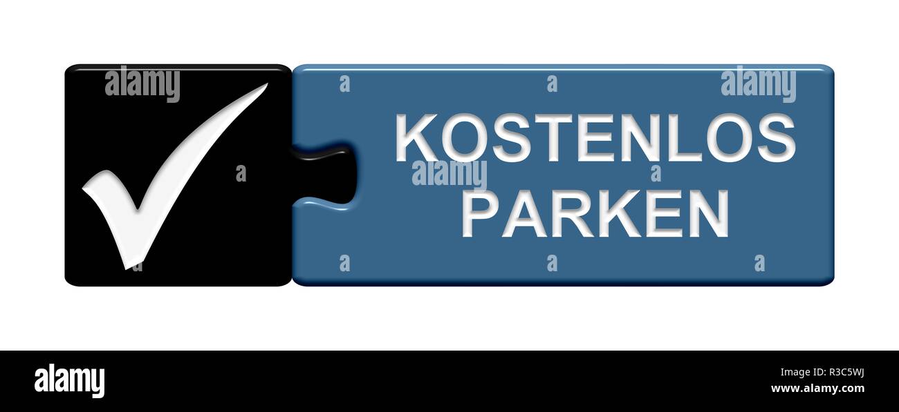 Bouton de puzzle : parking gratuit Banque D'Images