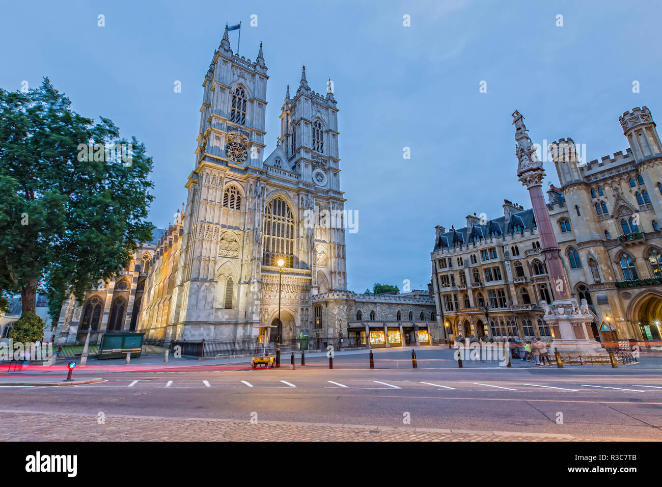 Vue de l'abbaye de Westminster à Londres Banque D'Images
