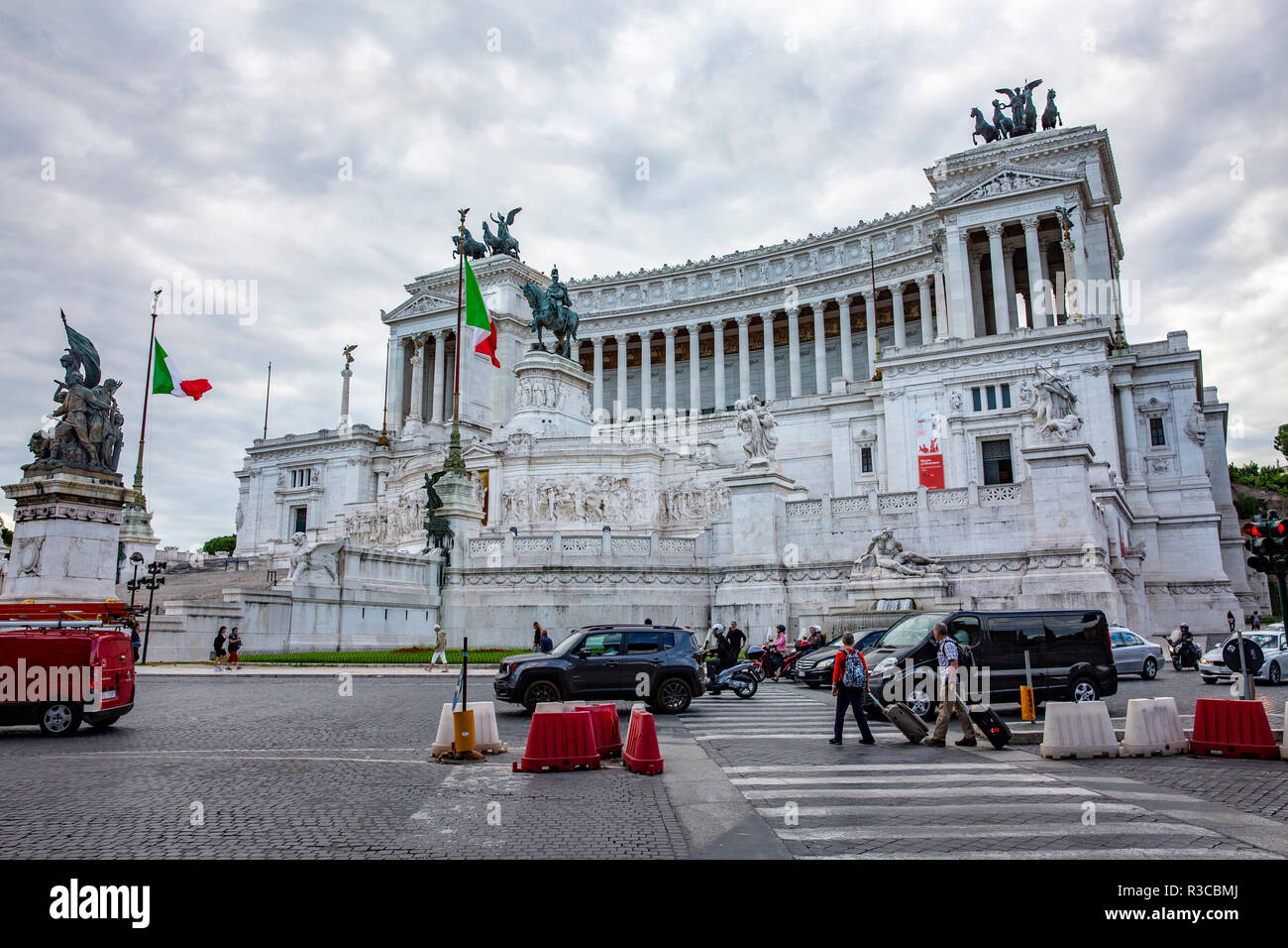 Le monument de Vittorio Emanuele II, qui est également connu sous le nom de Altare della Patria dans le centre-ville de Rome, Latium, Italie Banque D'Images