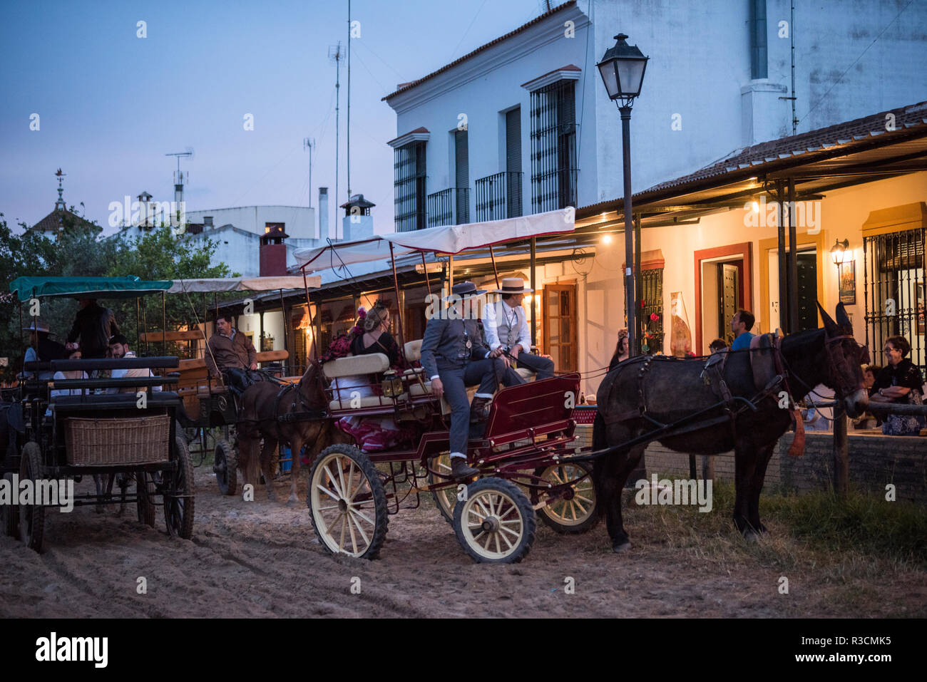 Pèlerinage d'El Rocio, Huelva, Andalousie, Espagne Banque D'Images