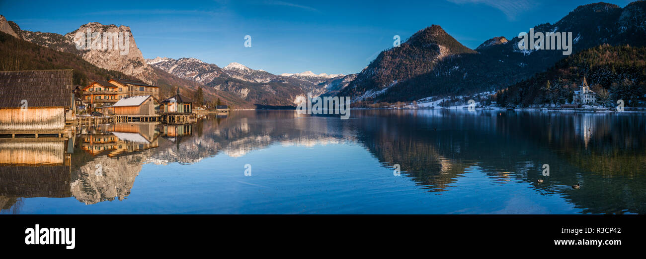 L'Autriche, Styrie, Bad Aussee, lac Grundlsee Banque D'Images
