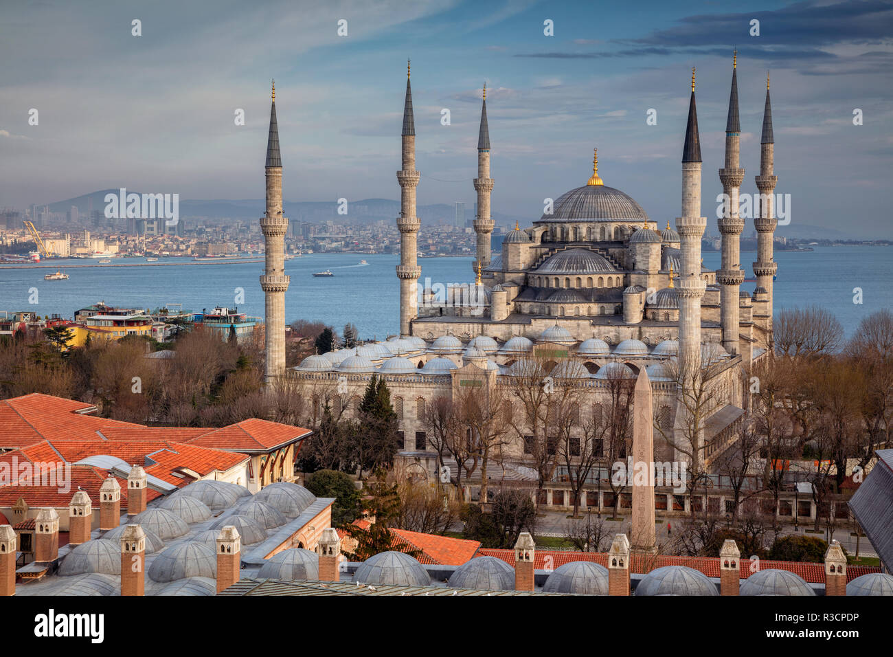 Istanbul. Image de la Mosquée Bleue à Istanbul, Turquie pendant le printemps. Banque D'Images
