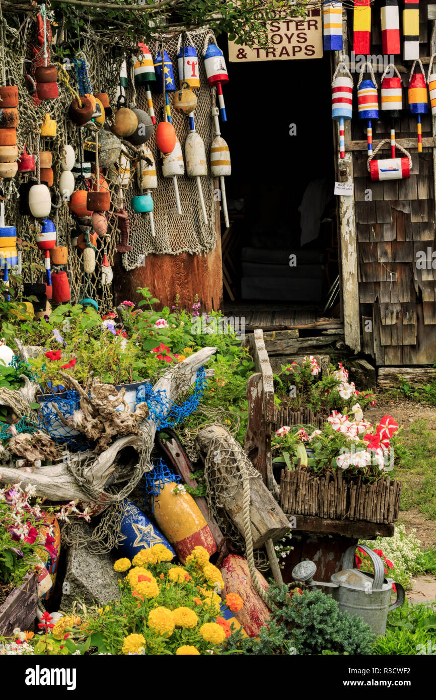 Des bouées et casier à homard boutique, Rockport, Massachusetts Banque D'Images