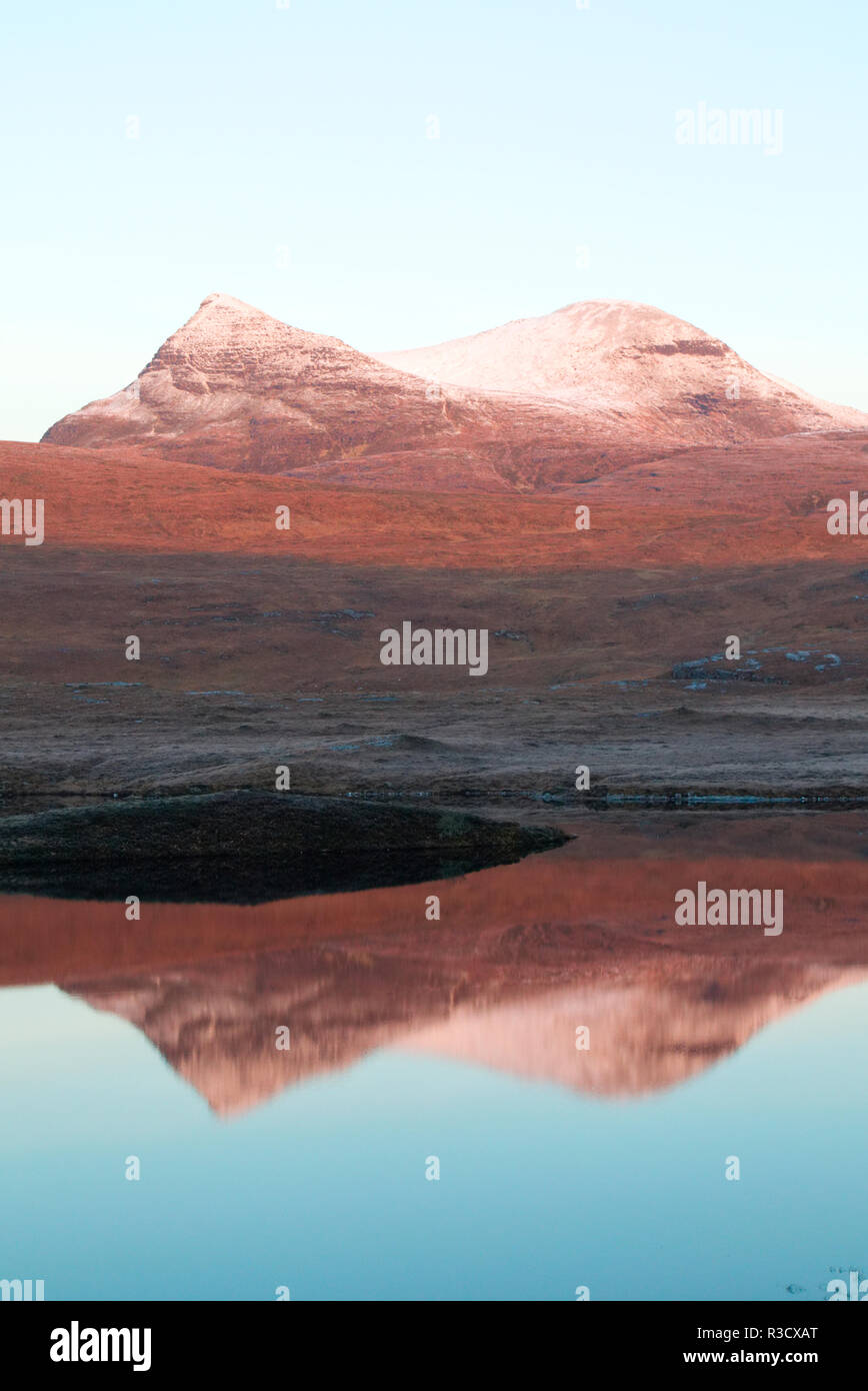 Reflet de cul Mor dans Lochan un ais, Wester Ross Banque D'Images