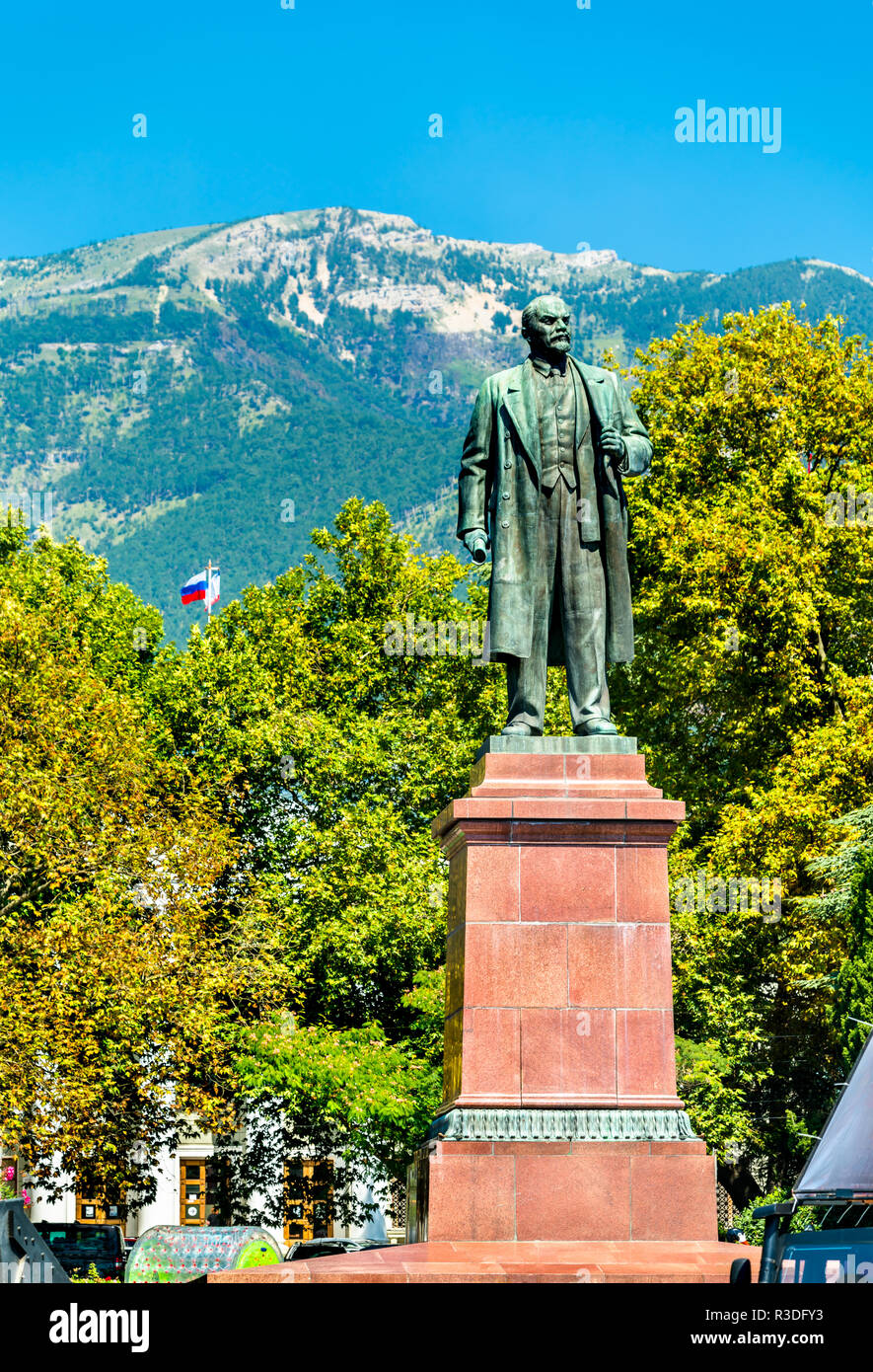 Monument de Lénine à Yalta, en Crimée Banque D'Images