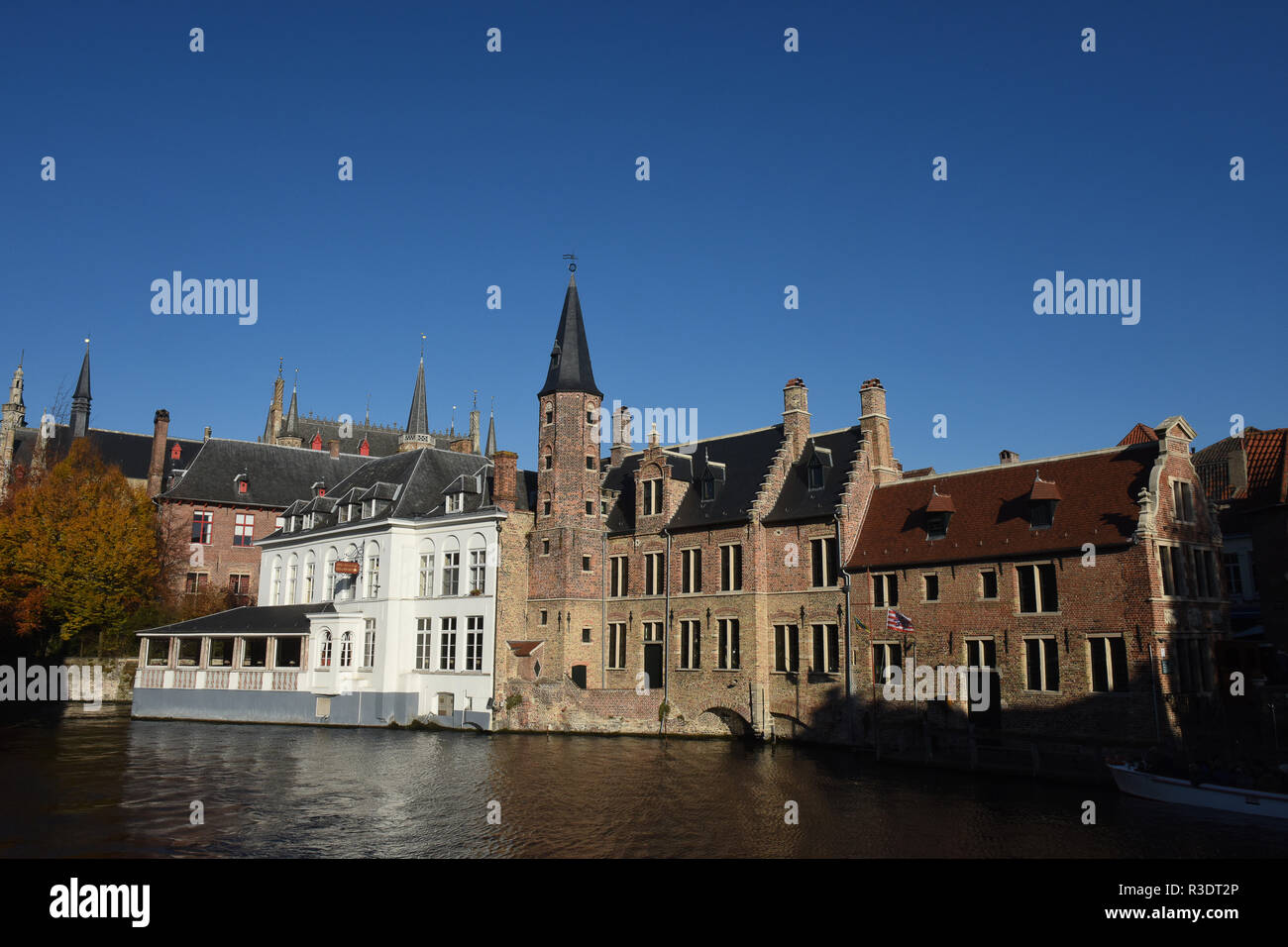 Bruges (Brugge), canal Belgique Banque D'Images
