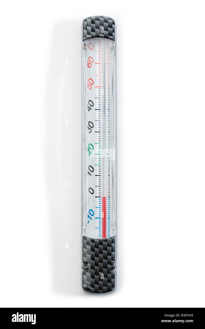 Thermomètre 0 degrés - gel,studio Banque D'Images