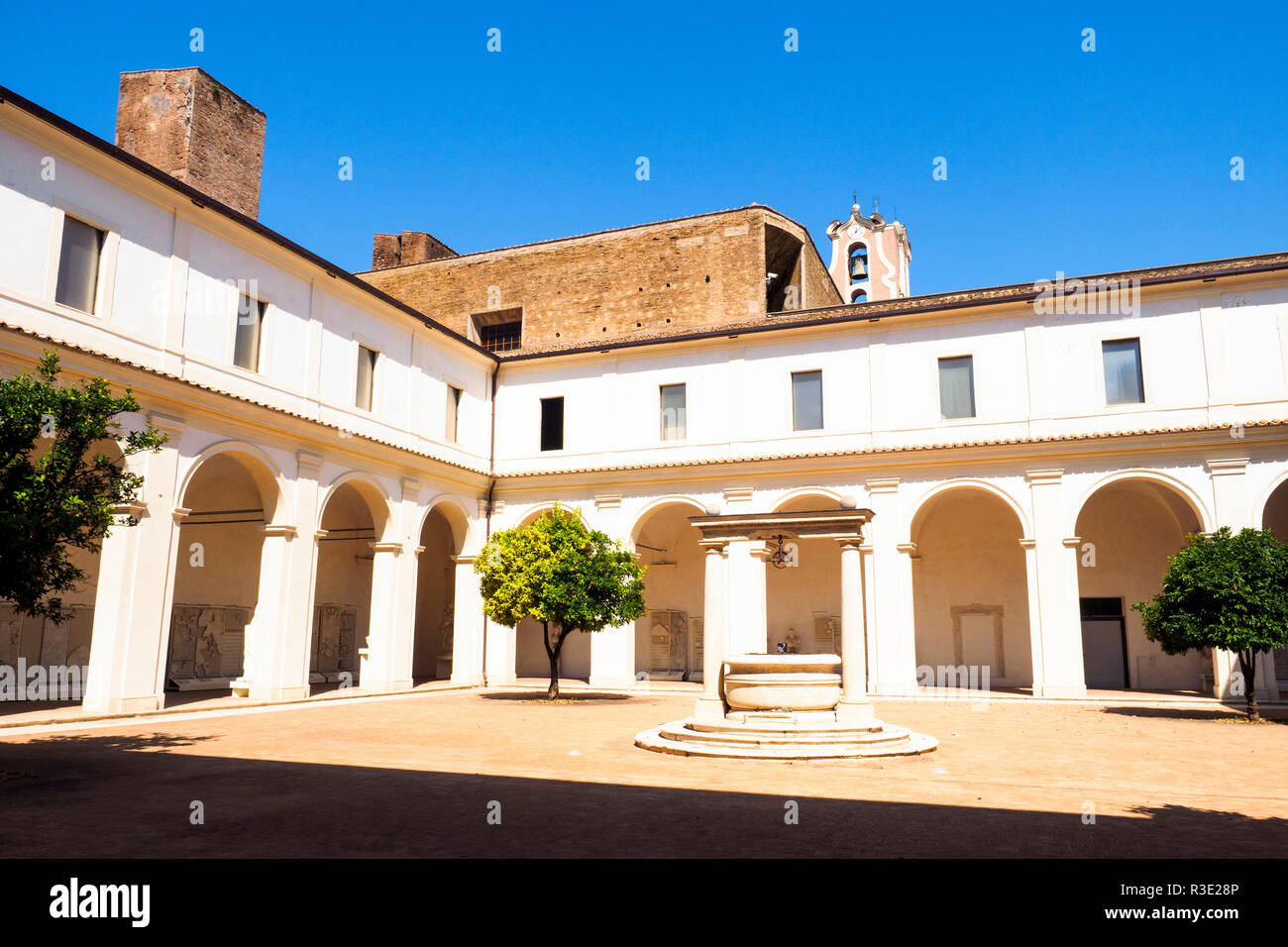 Cour intérieure- National Musée romain - Les bains de Dioclétien - Rome, Italie Banque D'Images