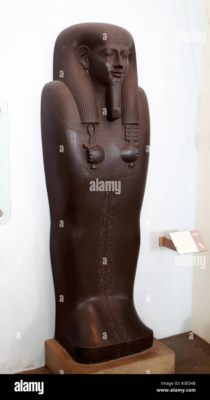 Pièces égyptiennes au British Museum, London, UK Banque D'Images