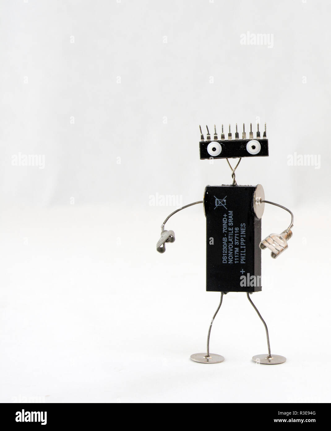 Robot fabriqué à partir de puces d'ordinateur Banque D'Images