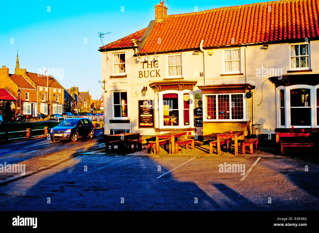 La Buck Inn, Great Ayton, North Yorkshire, Angleterre Banque D'Images