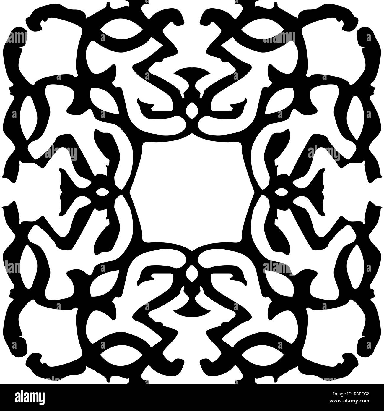 Nad noir blanc motif royal. L'arrière-plan vectoriel continu Illustration de Vecteur