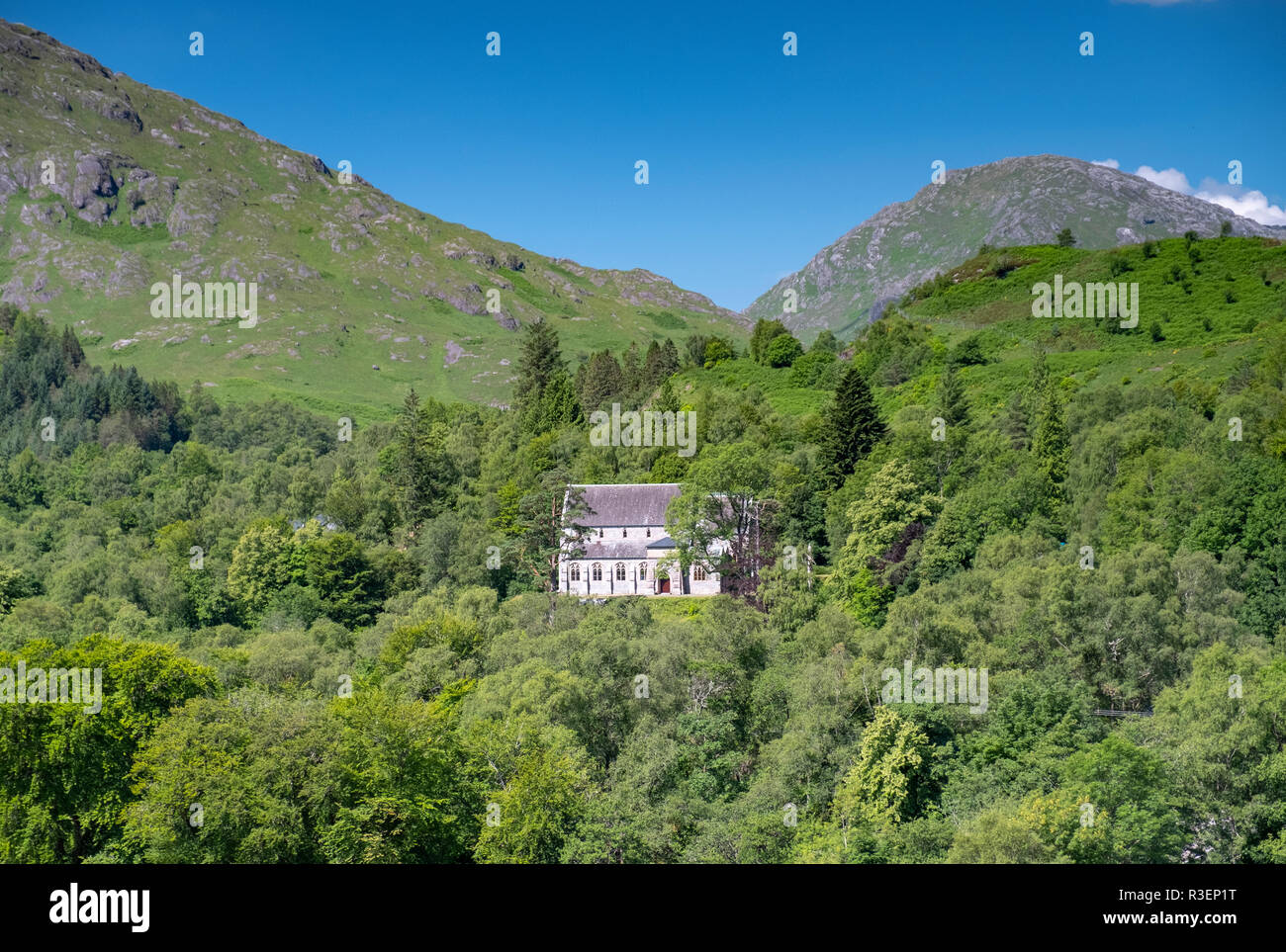 L'église de St Mary et St Églefin, Glenfinnan, Ecosse Banque D'Images