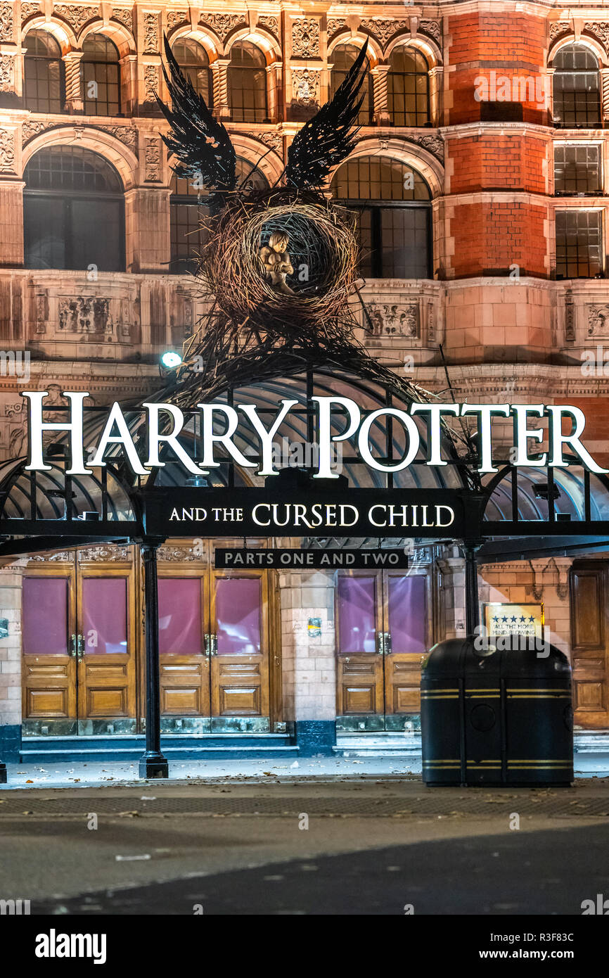 L'extérieur du théâtre musical de Harry Potter à Londres, au Royaume-Uni. Banque D'Images