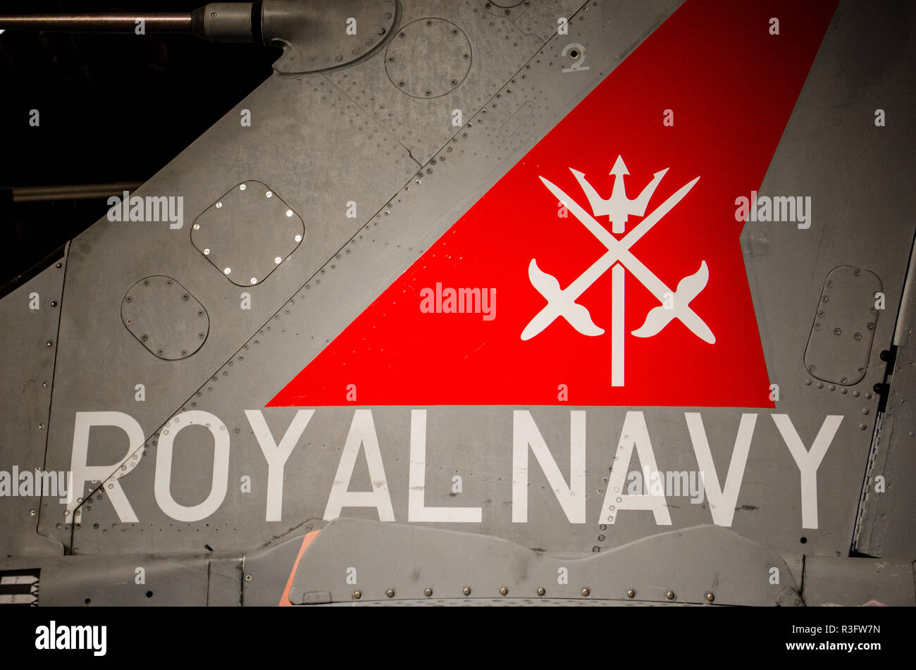 Logo de la Royal Navy rouge sur un avion Banque D'Images