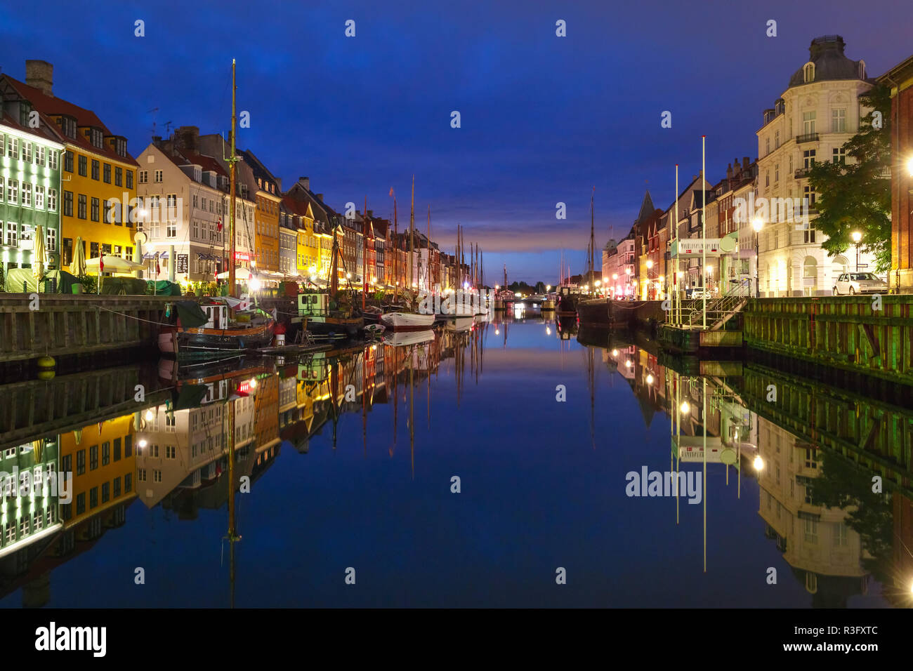 Nyhavn à Copenhague, Danemark. Banque D'Images