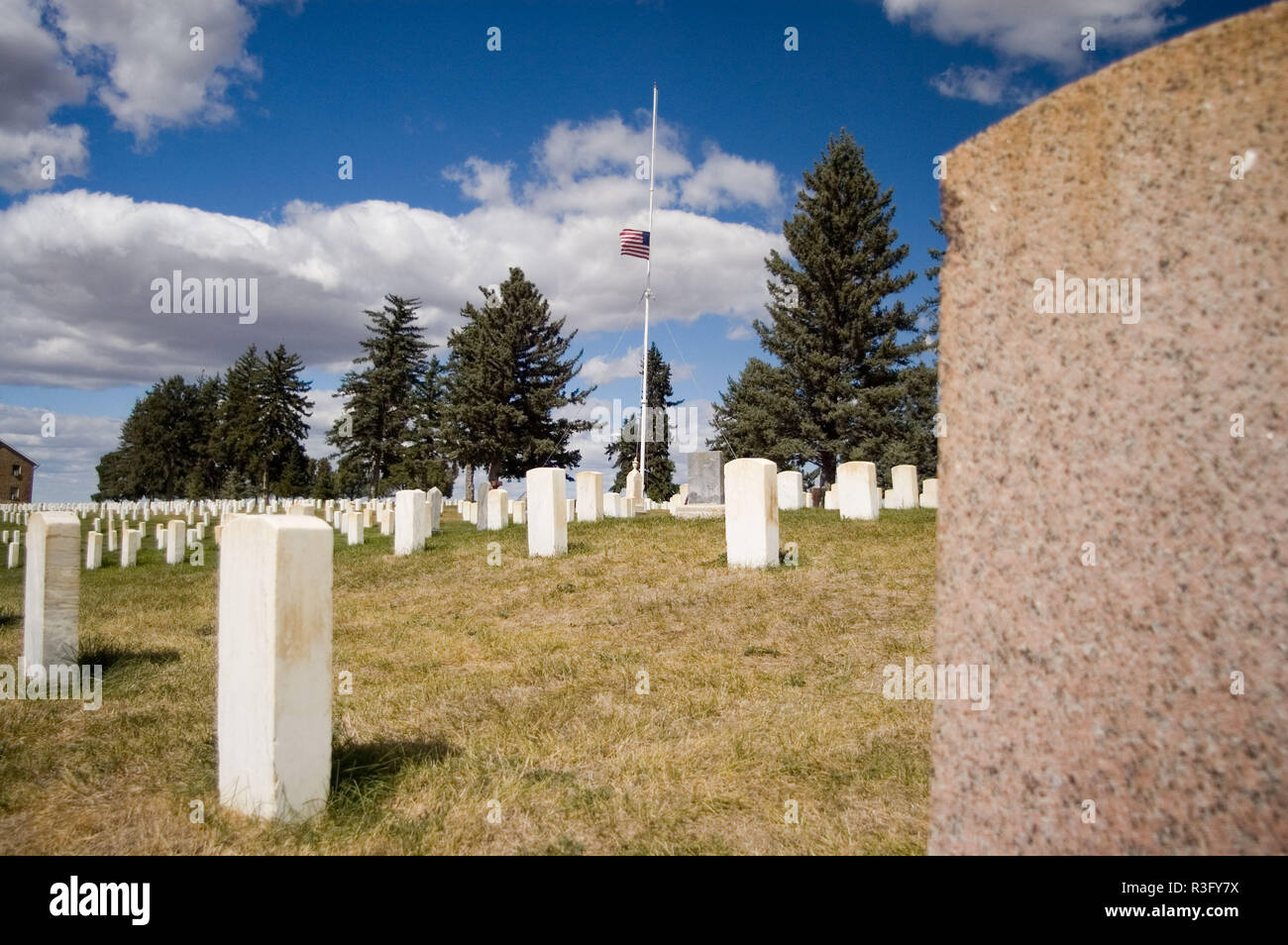 Cimetière de Little Big Horn, Montana USA Banque D'Images Cimetière de Little Big Horn, Montana USA Banque D'Images