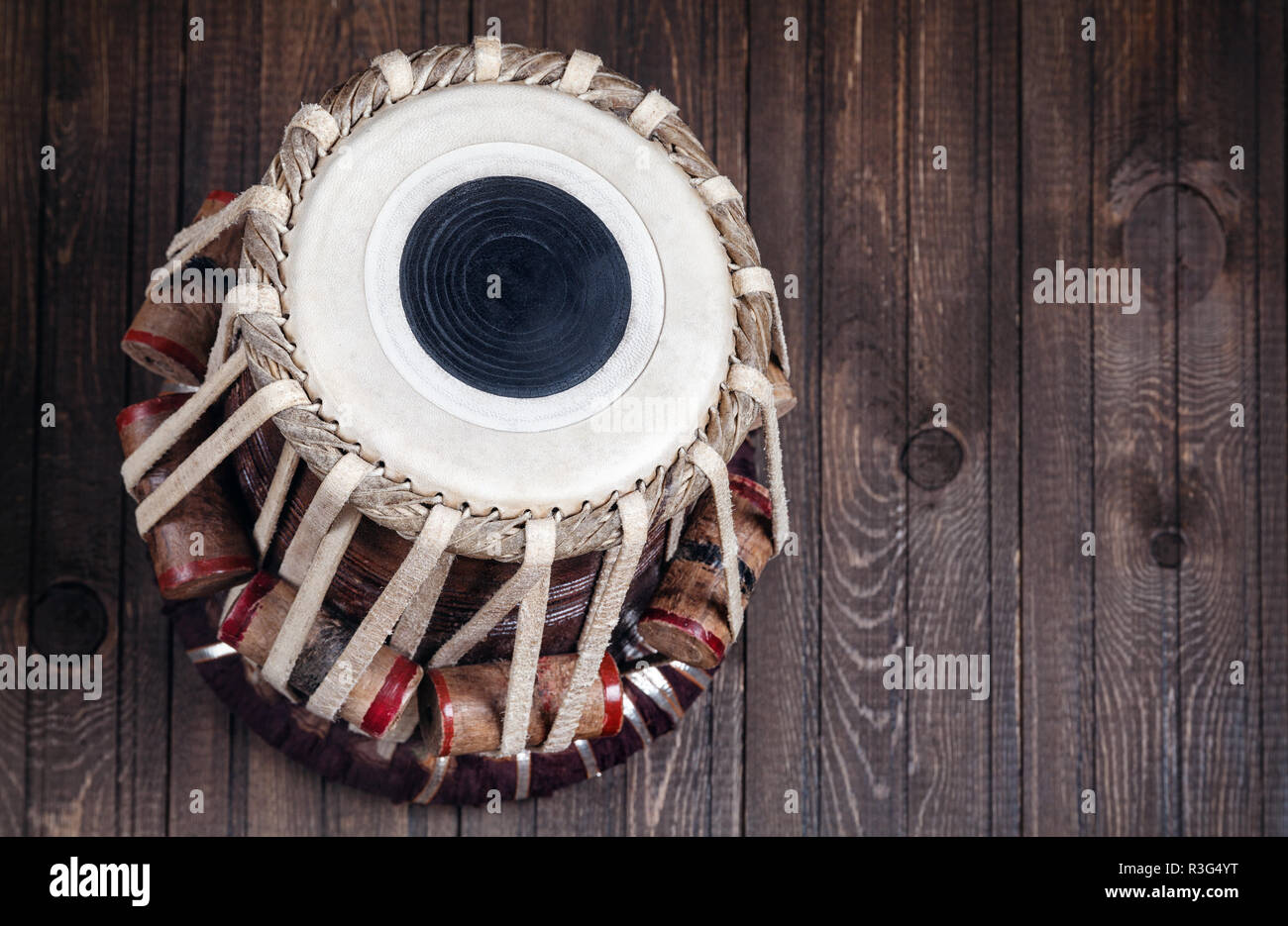 Tabla drum instrument musique classique indienne close up Banque D'Images
