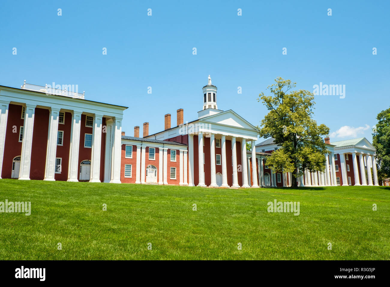 La colonnade, Washington Hall, Université de Washington and Lee, Lexington, Virginia Banque D'Images