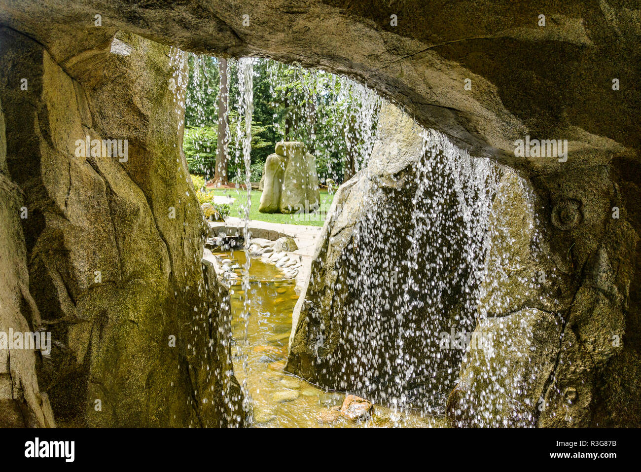 Fontaine cascade, Blue Mountain Park, Coquitlam, Colombie-Britannique, Canada Banque D'Images