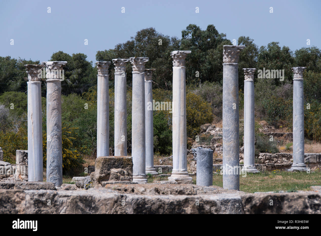 Salamine, Chypre du Nord. Face à l'ancien gymnase Banque D'Images