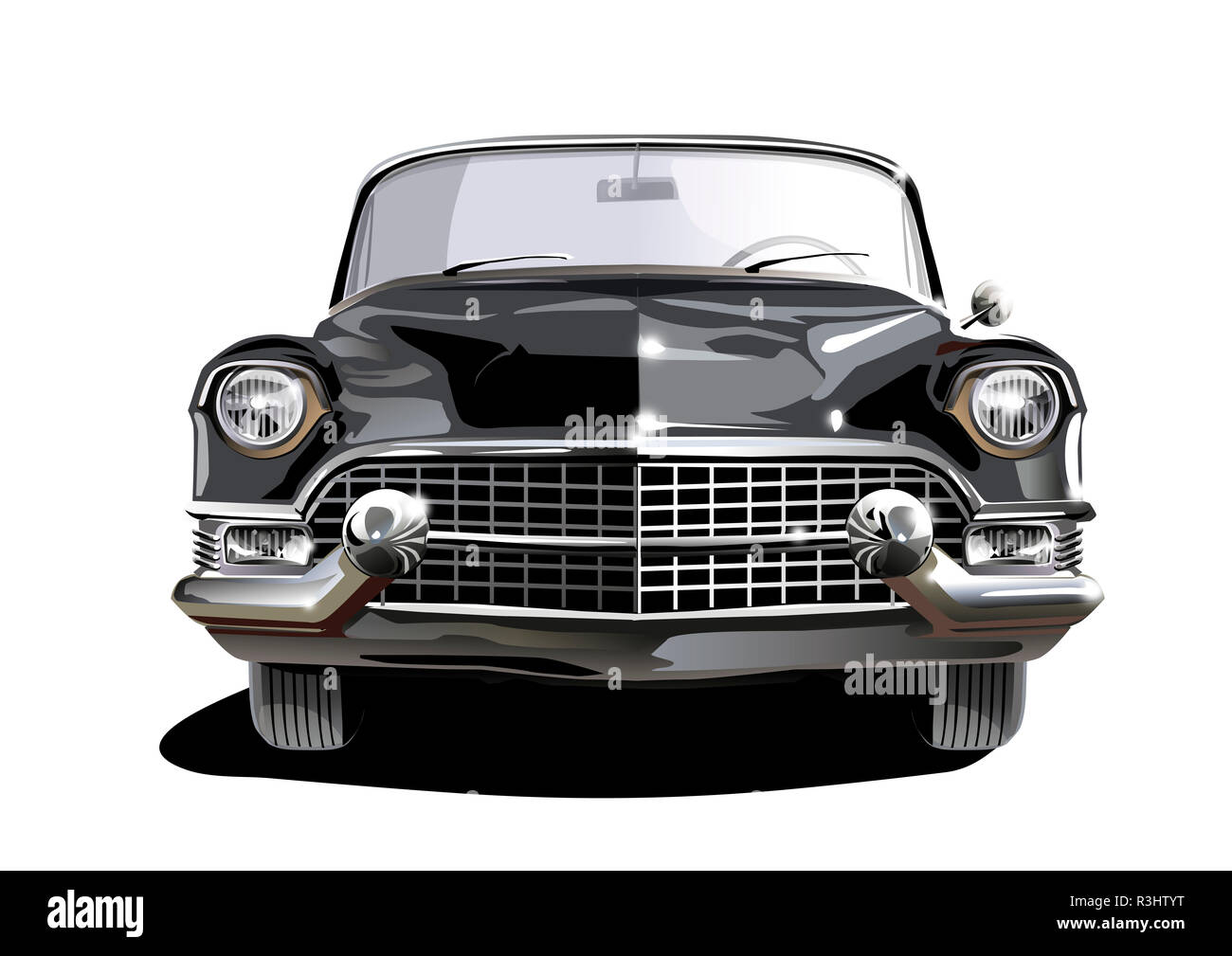 Cadillac-white Banque D'Images