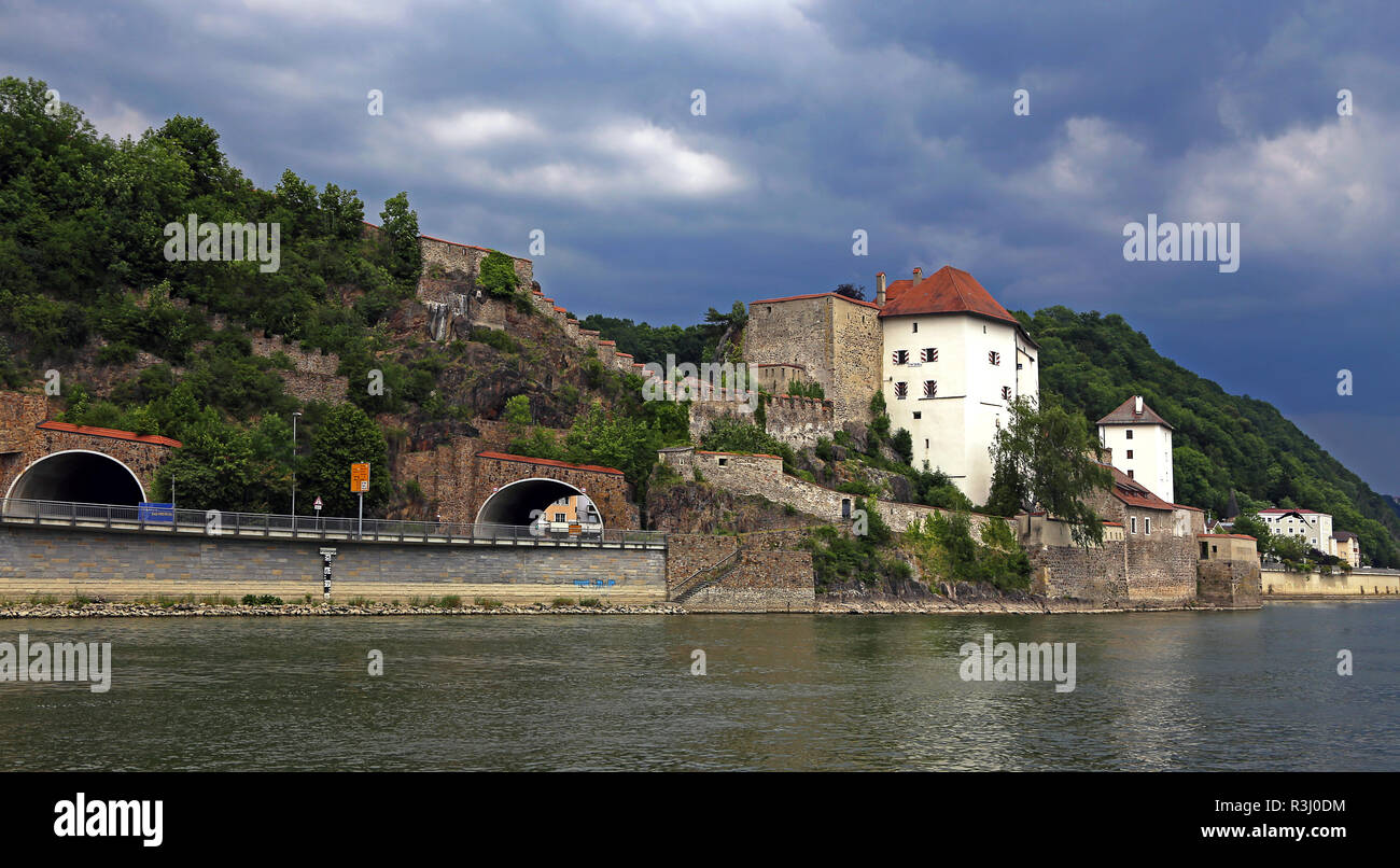 Veste chambre basse sur le Danube à Passau Banque D'Images