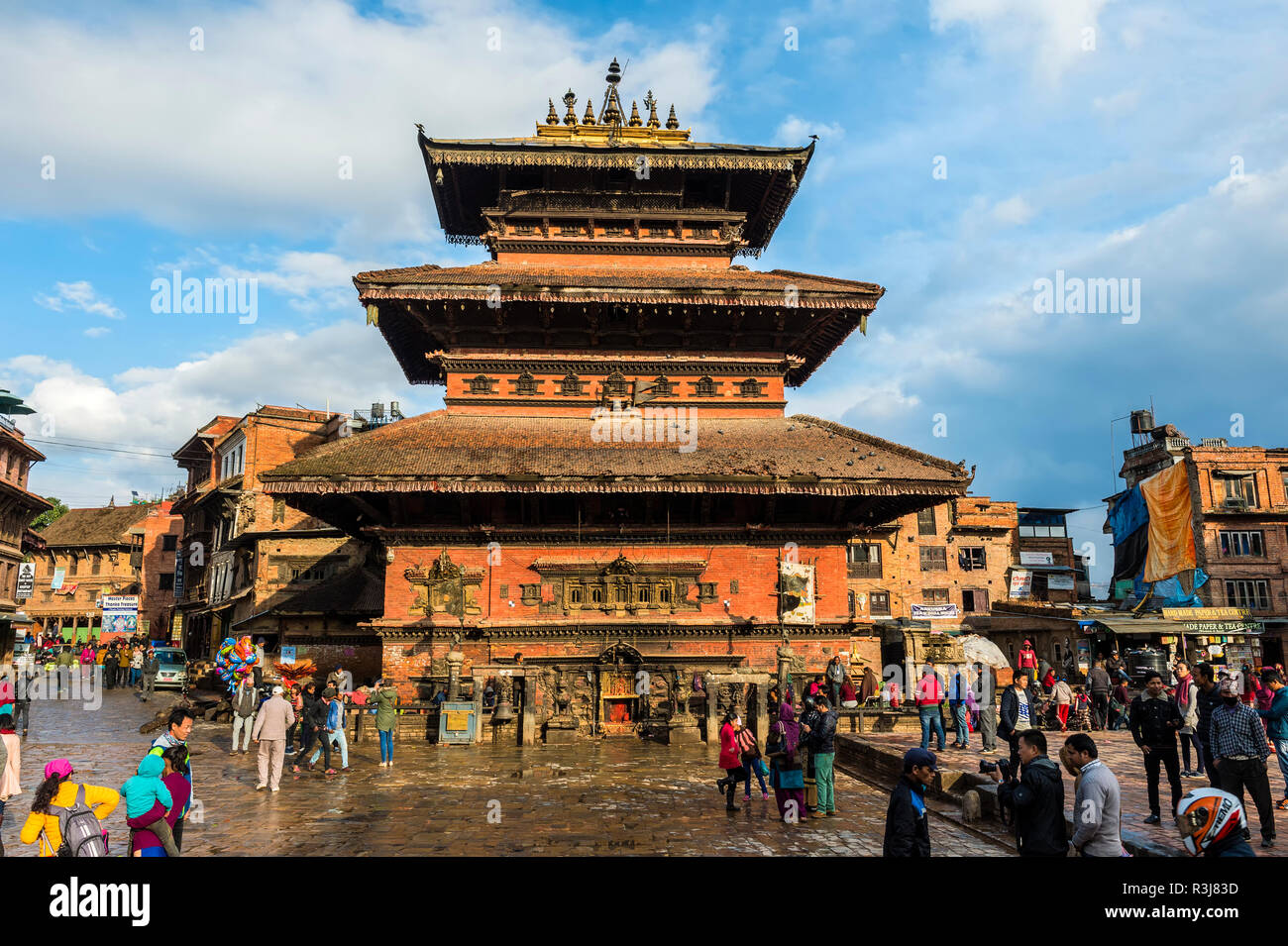 Temple de Bhairabnath, Tole Taumadhi square, Bhaktapur, Népal Banque D'Images