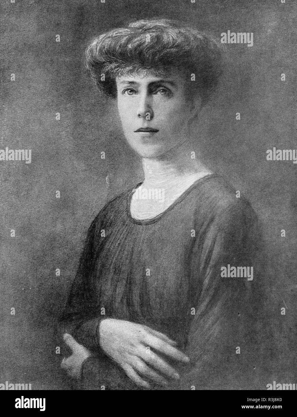 Elisabeth de Bavière, la Reine consort de Belgique, 1914, Belgique Banque D'Images