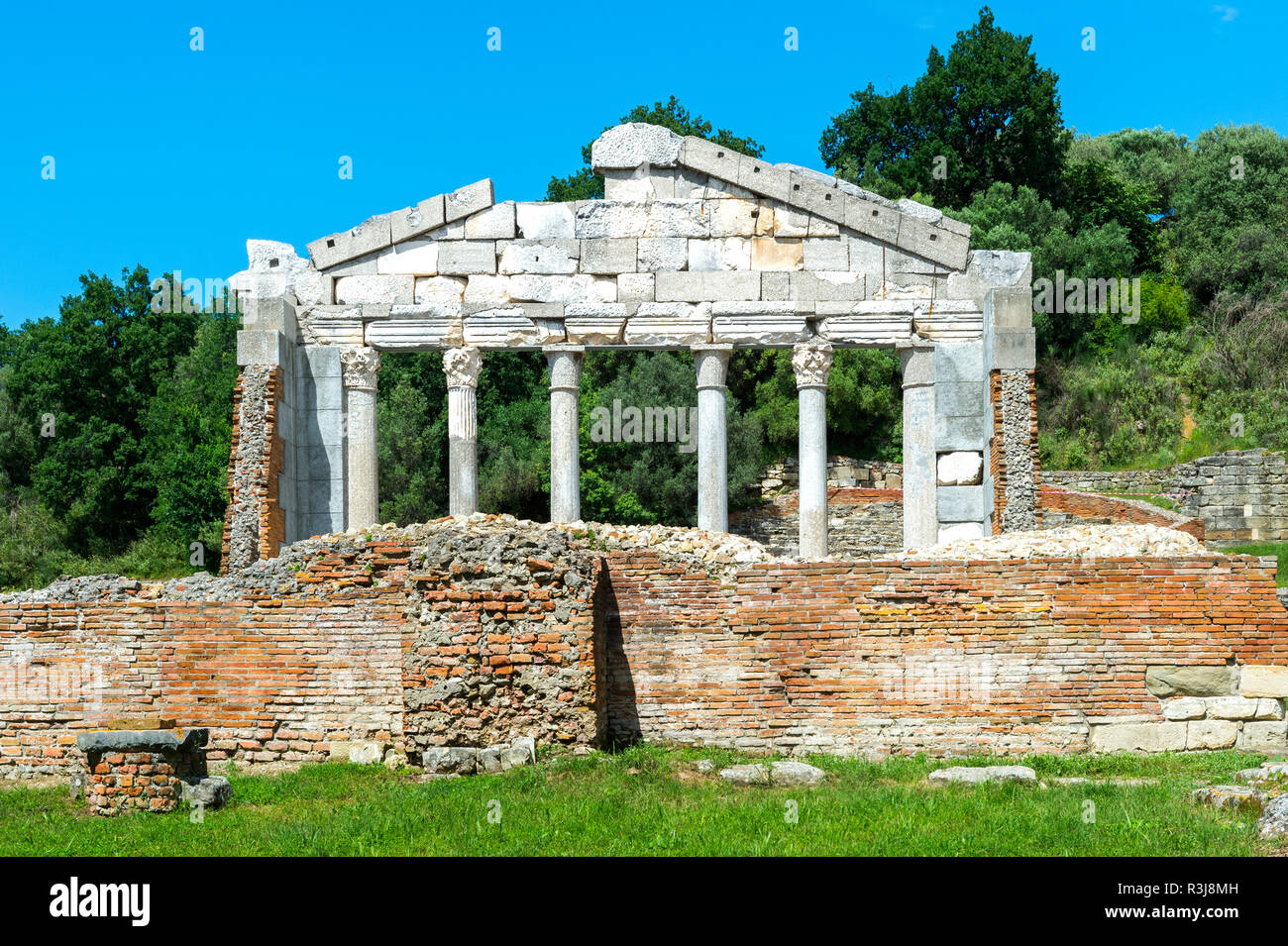Agonothetes ou bouleutérion Monument, Parc archéologique d'Apollonia, l'Illyrie, Village Pojani, Albanie Banque D'Images